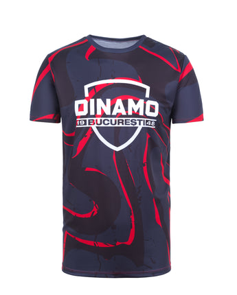 Tricou Adulti Dinamo Negru/Rosu